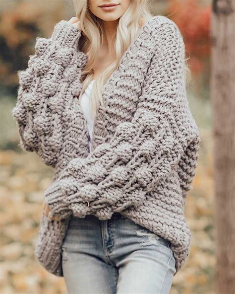 chunky knitted cardigans for fall.